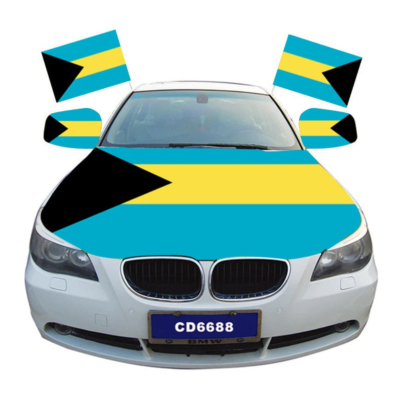 Bahamas Car Hood Cover Flag