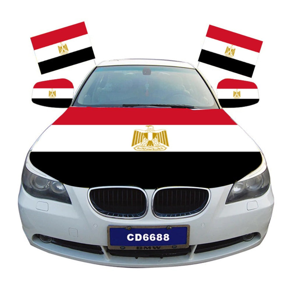 Egypt Flag Car Hood Cover