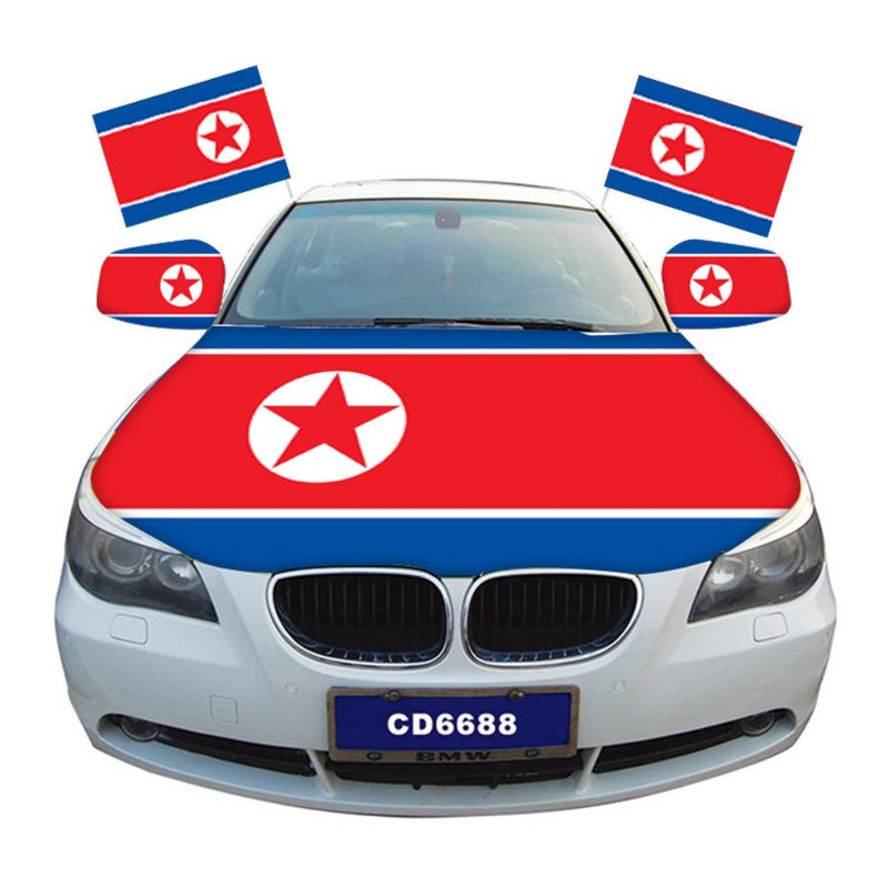 North Korea Car Hood Cover Flag