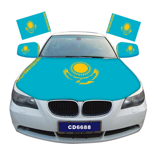 Kazakhstan Flag Car Hood Cover