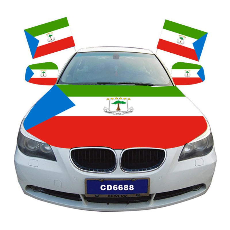 Equatorial Guinea Flag Car Hood Cover