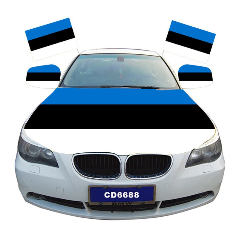 Estonia Flag Car Hood Cover