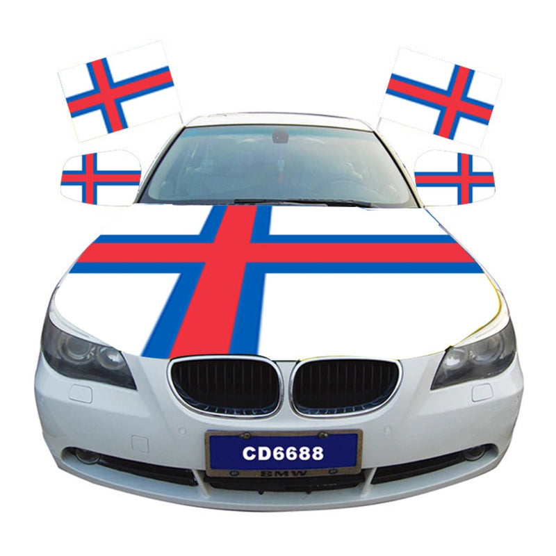 Faroe Islands Car Hood Cover Flag