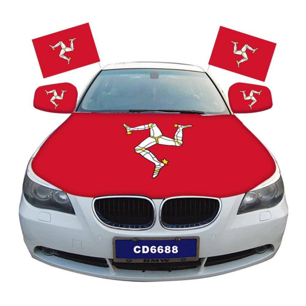 Isle of Man Car Hood Cover Flag