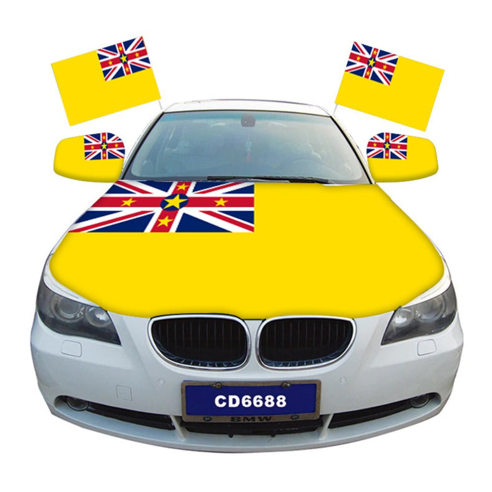 Niue Car Hood Cover Flag