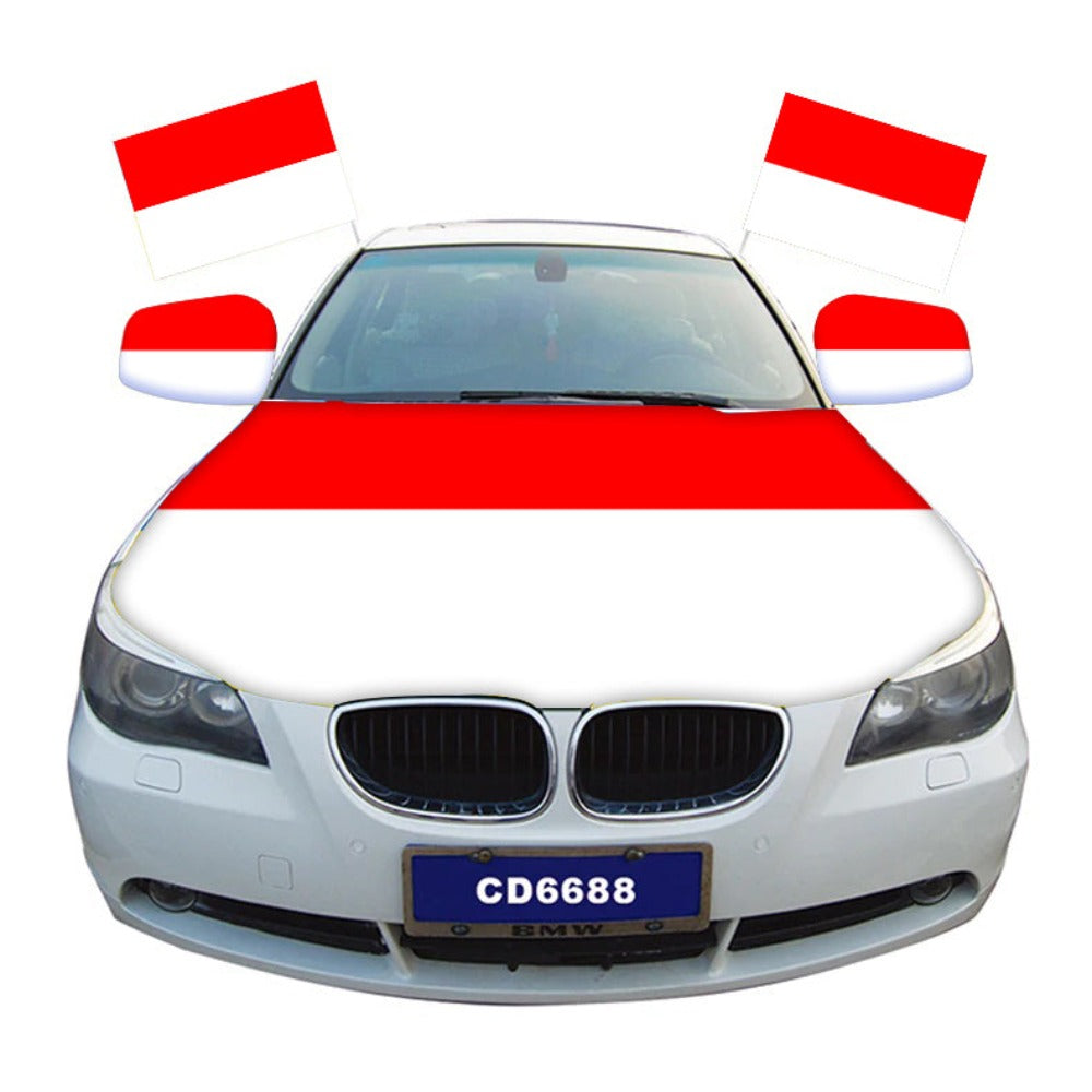 Indonesia Car Hood Cover Flag