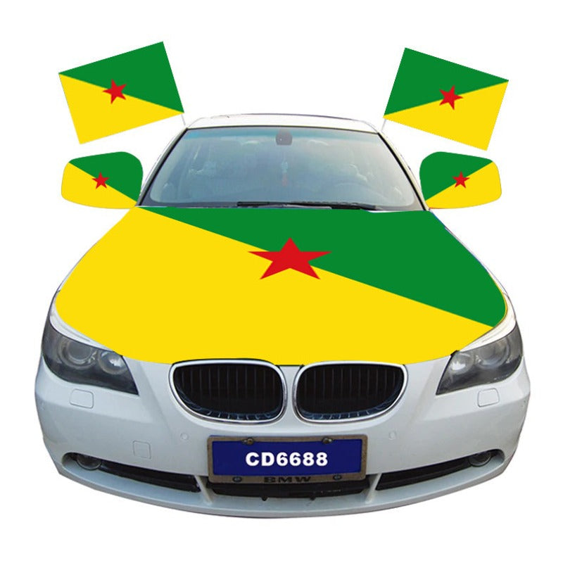 French Guiana Car Hood Cover Flag