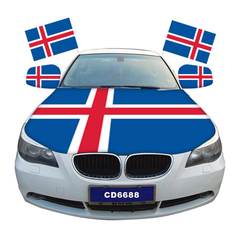 Iceland Car Hood Cover Flag