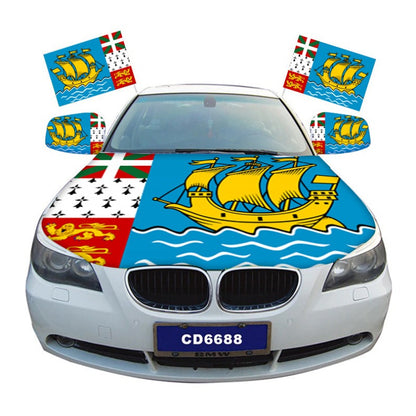 Saint Pierre and Miquelon Car Hood Cover Flag