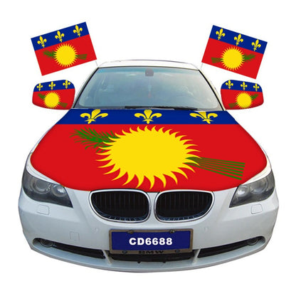 Guadeloupe Flag Car Hood Cover