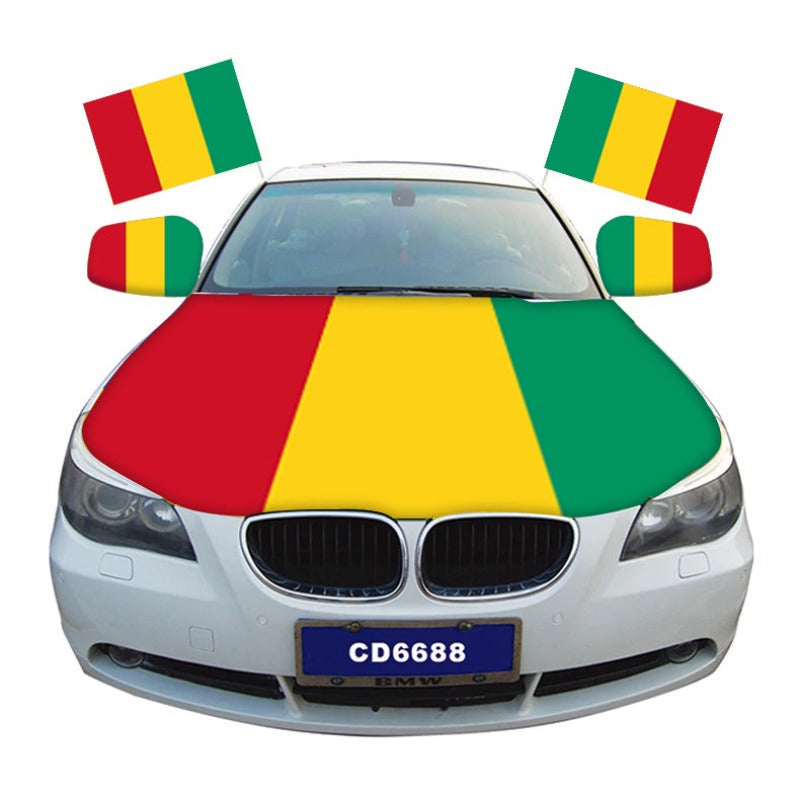 Guinea Flag Car Hood Cover