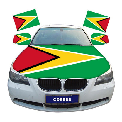 Guyana Flag Car Hood Cover