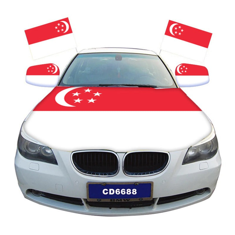 Singapore Car Hood Cover Flag