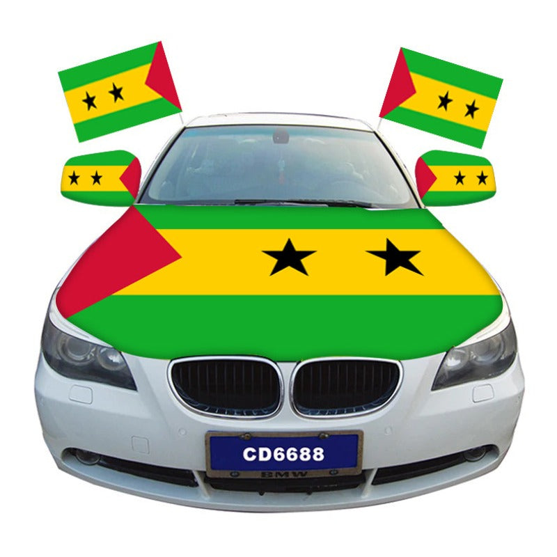 Sao Tome and Principe Car Hood Cover Flag