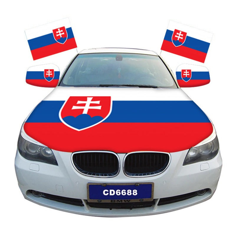 Slovakia Car Hood Cover Flag