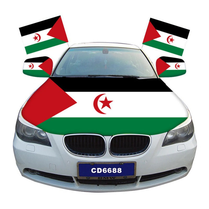 Western Sahara Car Hood Cover Flag