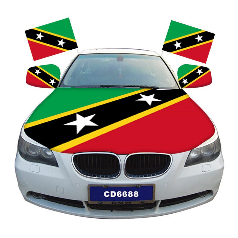 Saint Kitts and Nevis Car Hood Cover Flag