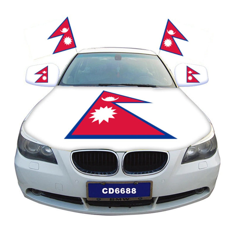 Nepal Car Hood Cover Flag