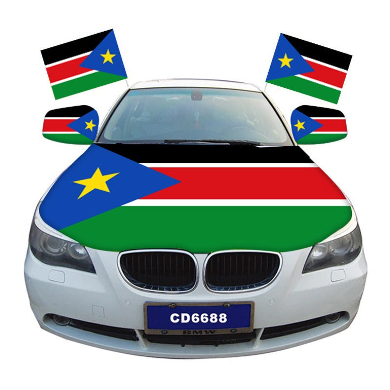 South Sudan Car Hood Cover Flag