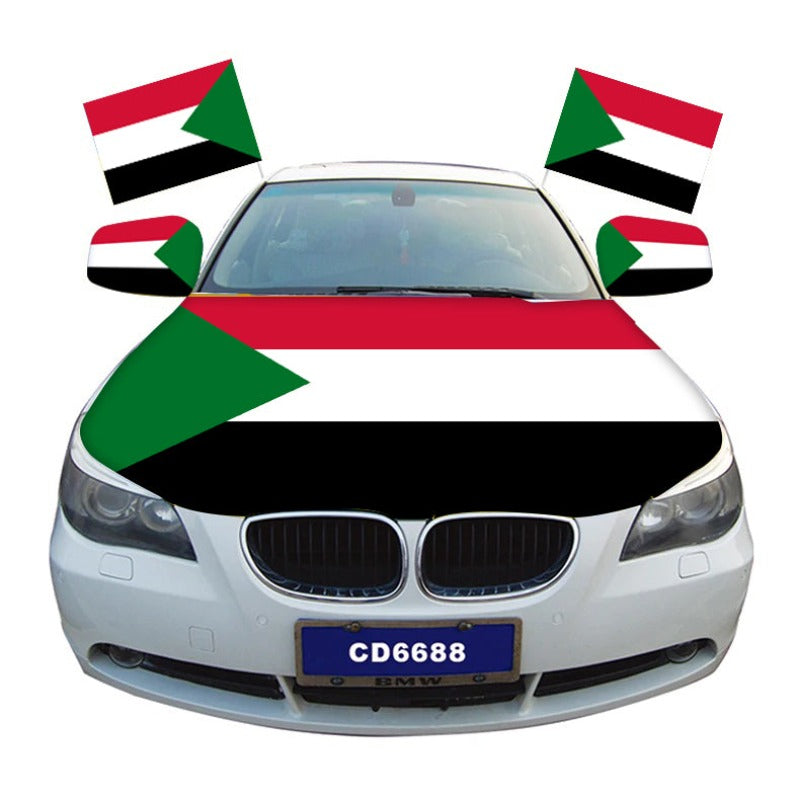 Sudan Car Hood Cover Flag