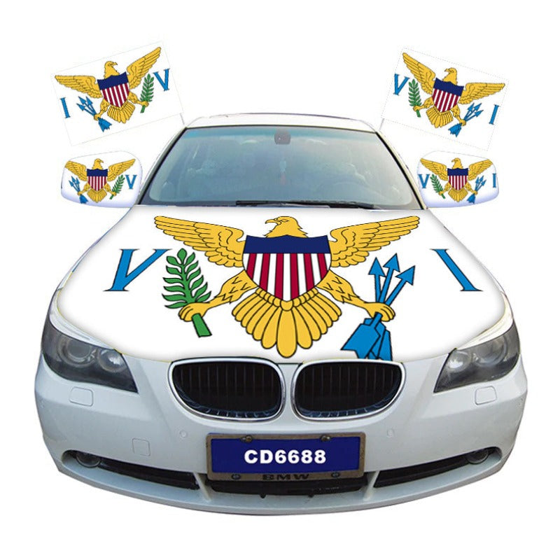 Virgin Islands, U.S. Car Hood Cover Flag
