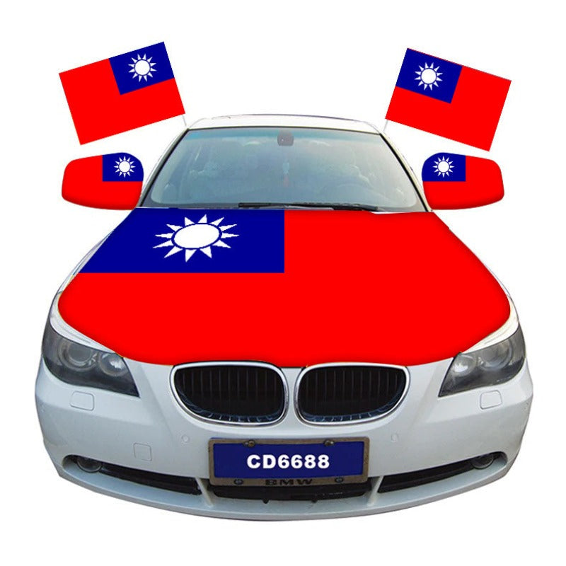Taiwan Car Hood Cover Flag
