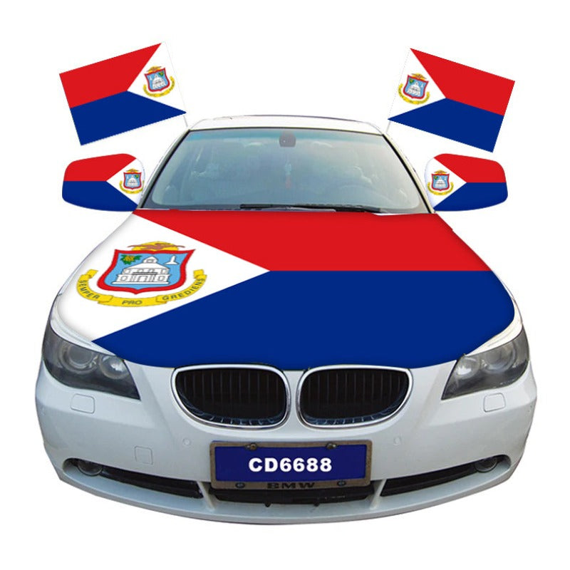 Sint Maarten Car Hood Cover Flag