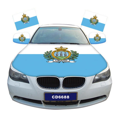 San Marino Car Hood Cover Flag
