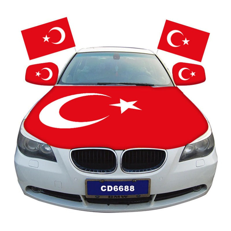 Turkey Car Hood Cover Flag