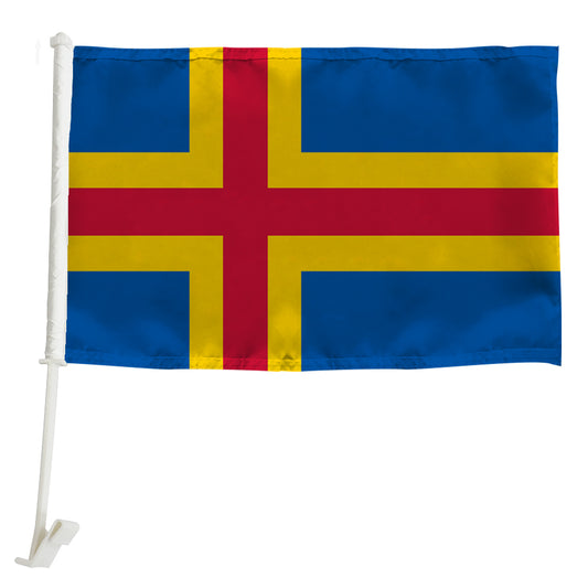 Aland Islands Car Window Mounted Flag