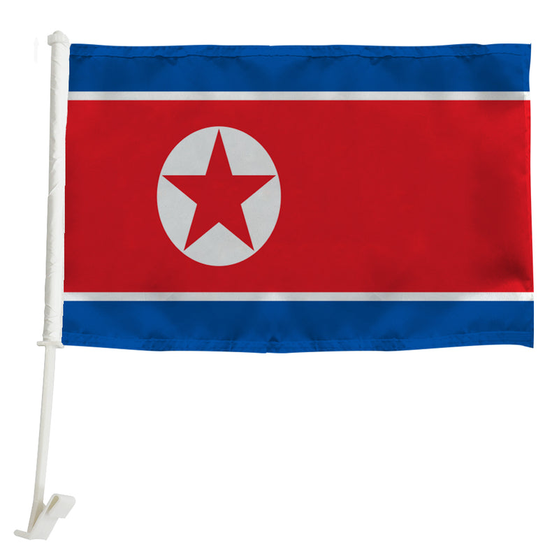 North Korea Car Window Mounted Flag
