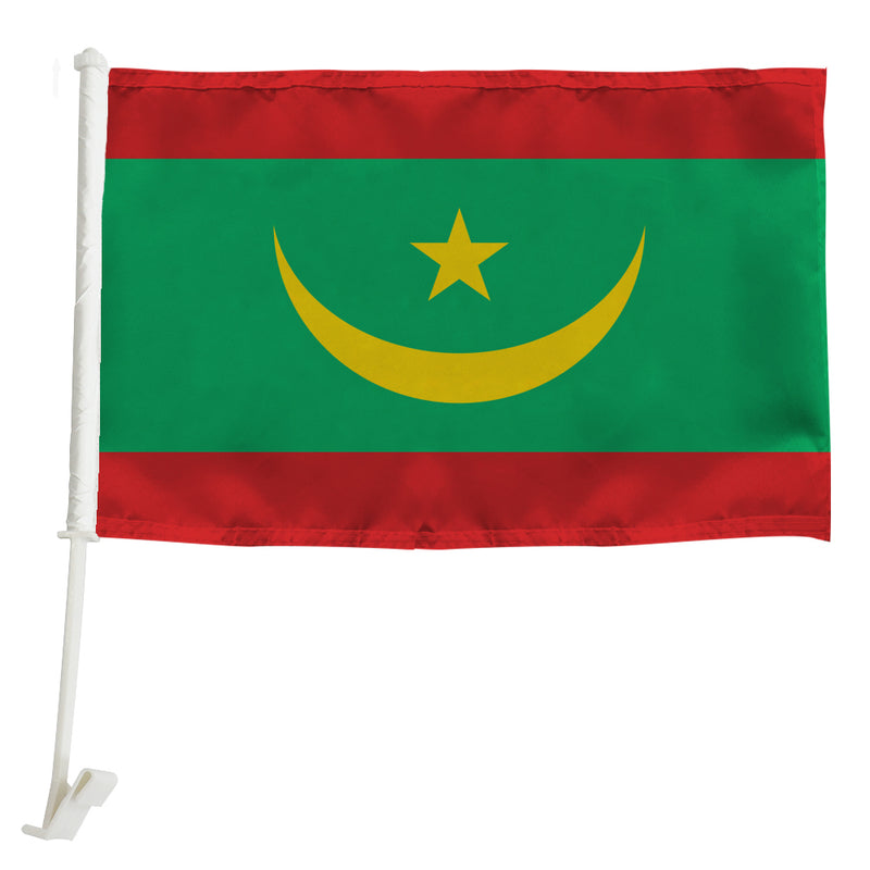 Mauritania Car Window Mounted Flag
