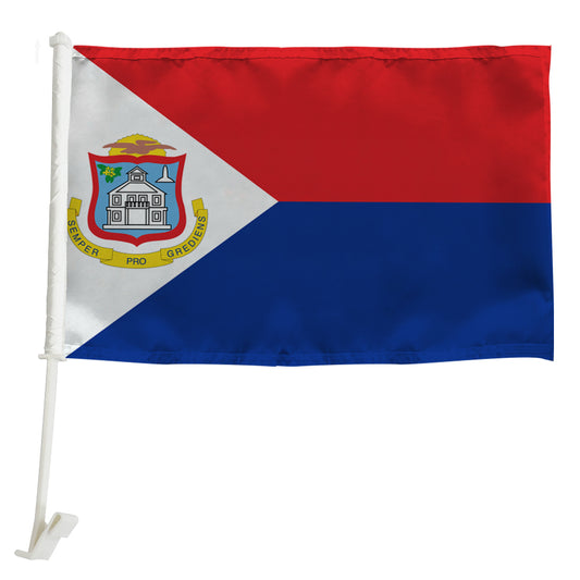 Saint Martin Car Window Mounted Flag