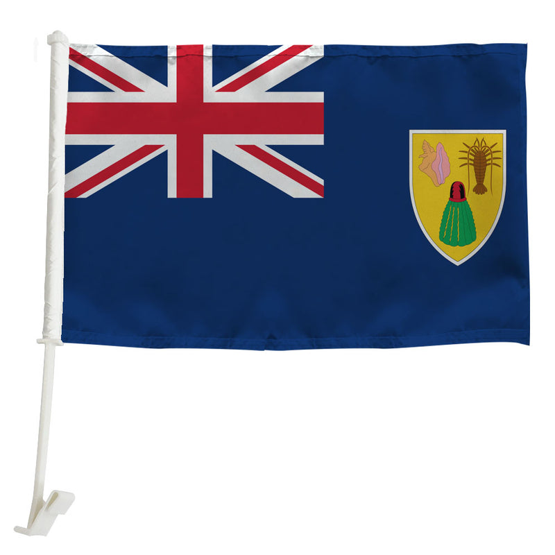 Turks And Caicos Islands Car Window Mounted Flag