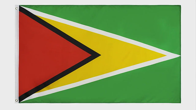 Guyanese Flag, Golden Red Arrowhead, Polyester Co-operative Republic of Guyana Flag 90X150cm