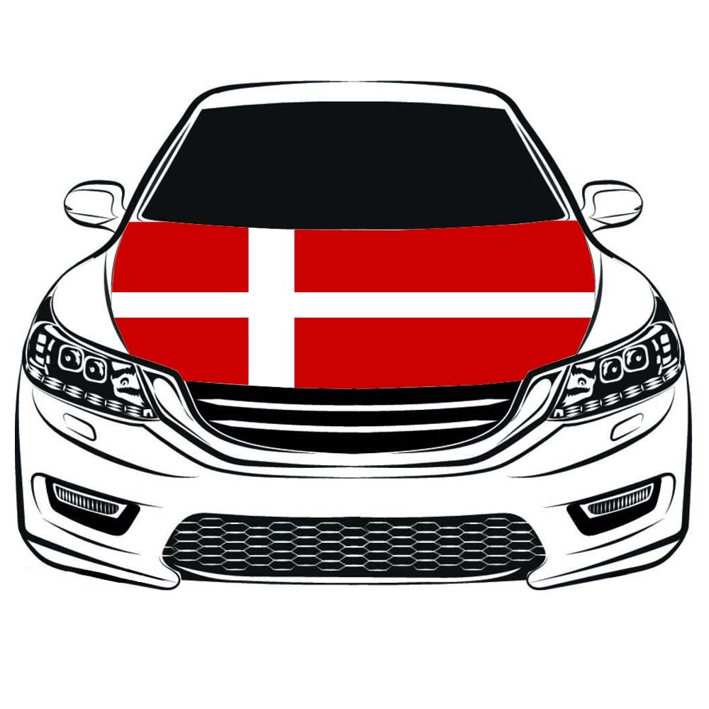 Denmark Flag Car Hood Cover