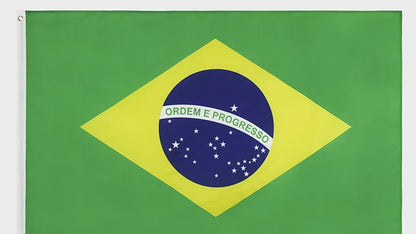 Brazilian Flag, Double Stitched, Green Yellow Blue UV and Fade Resistant, National Flag Polyester 90X150cm