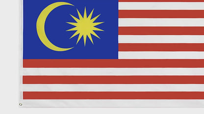 Malaysia Flag, Country Flags, Vivid, 100% Polyester Fade Proof, Globe of Flags, 90X150 cm