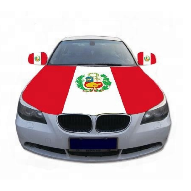 Peru Flag Car Hood Cover