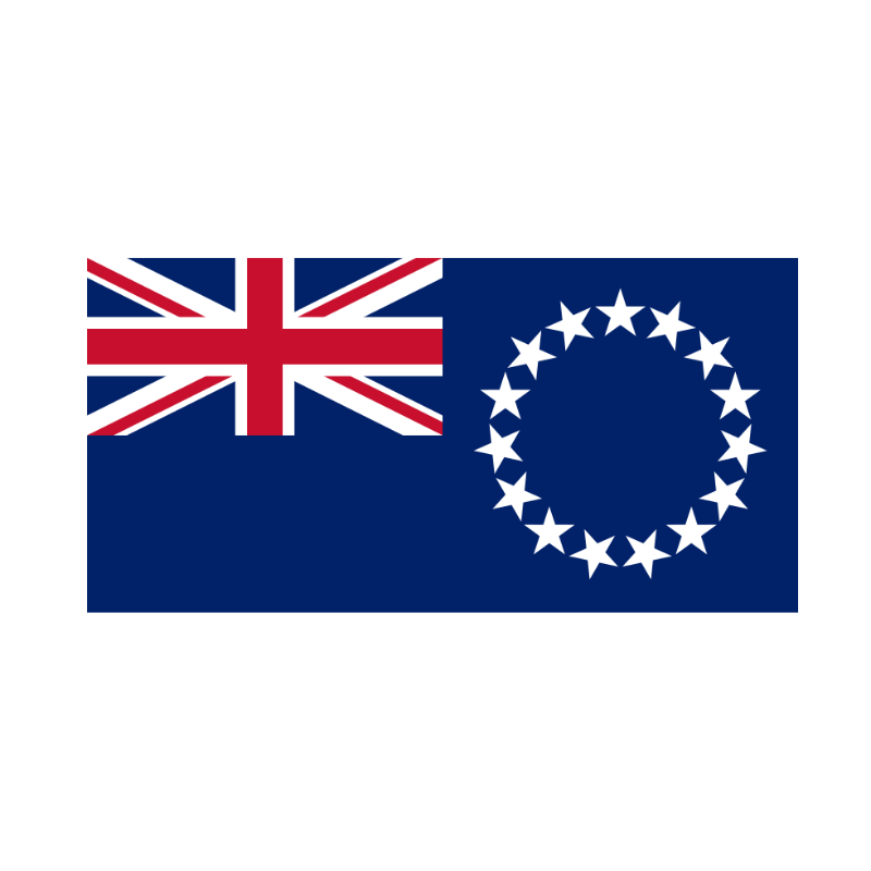 Cook Islands Flag, Union Flag, Bright Blue, Indoor Outdoor, Double Stitched, 100% Polyester