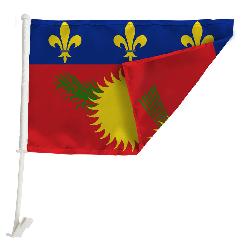 Guadeloupe Car Window Mounted Flag