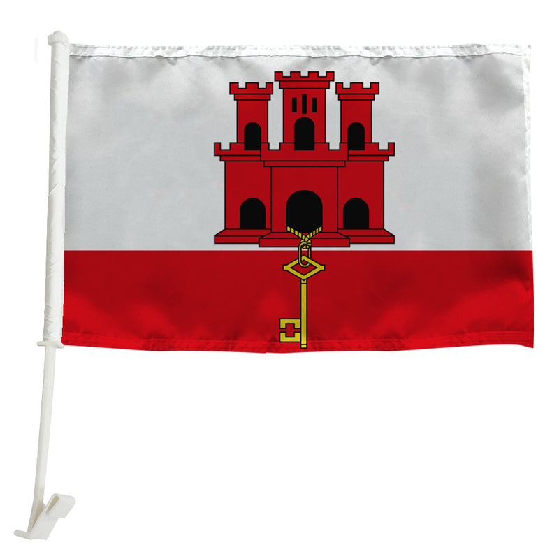 Gibraltar Car Window Mounted Flag