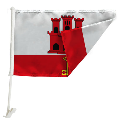 Gibraltar Car Window Mounted Flag