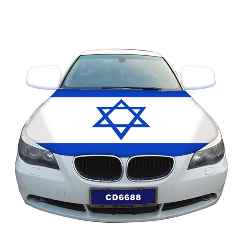 Israel Flag Car Hood Cover