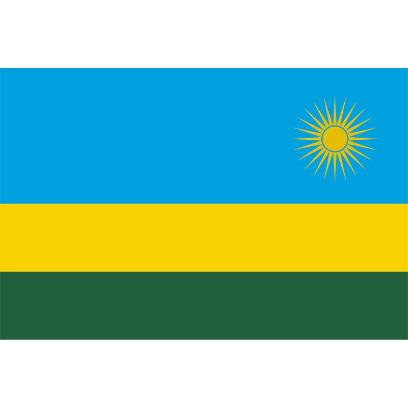 Rwandan Flag, Fade Proof Strong Durable, 100% Polyester, Republic of R ...