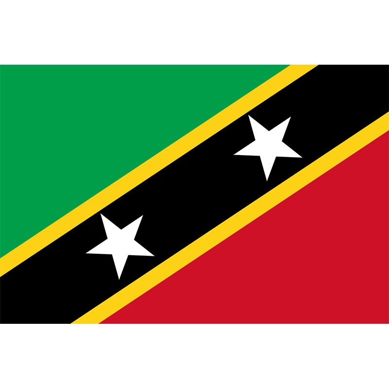 Saint Kitts and Nevis Flag, Durable Indoor Outdoor Country Flags, Polyester 90X150cm