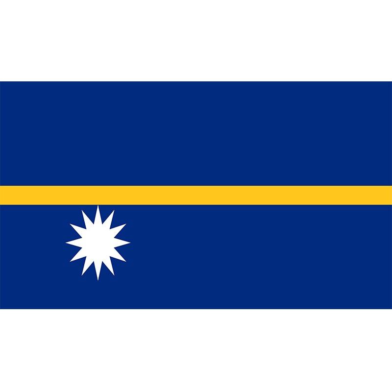 Nauru Flag, World Flag, Flag of Nauru, Vivid Blue, Vibrant, Durable, 100% Polyester, 90X150 cm
