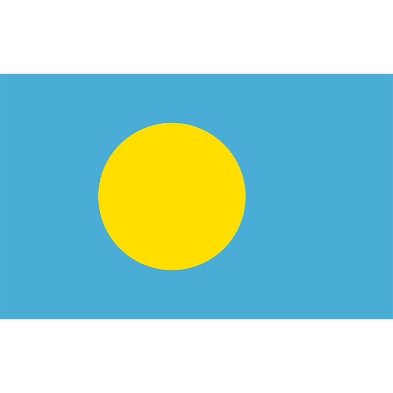 Palau Flag, Countries and Flags, National Flags, Fade-Proof, Double Stitched, 100% Polyester, 90X150 cm
