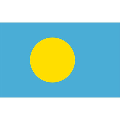 Palau Flag, Countries and Flags, National Flags, Fade-Proof, Double Stitched, 100% Polyester, 90X150 cm