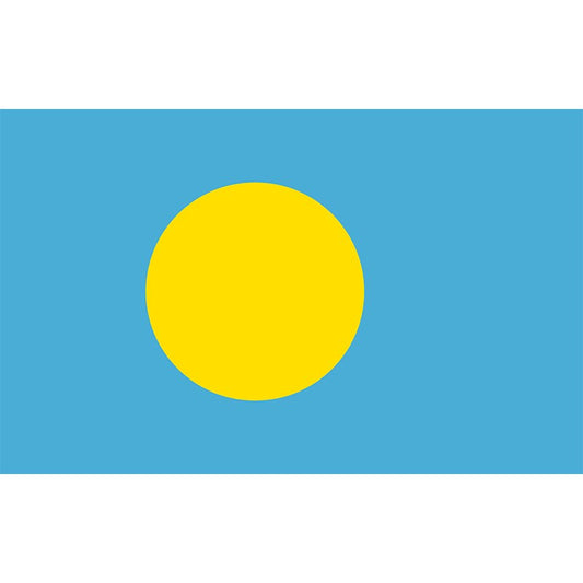 Palau Flag, Countries and Flags, National Flags, Fade-Proof, Double Stitched, 100% Polyester, 90X150 cm